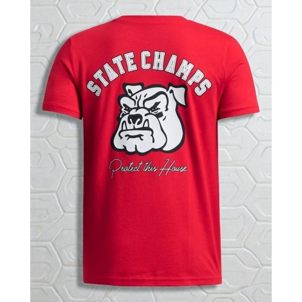 Youth Boys XL Collegiate 96 Graphic T Shirt Loose Fit Red New STATE CHAMPS